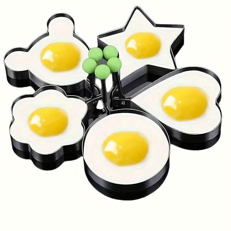 6-Pieces: Creative Stainless Steel Egg Cooking Ring Set Kitchen Tools & Gadgets - DailySale