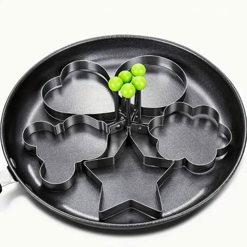 6-Pieces: Creative Stainless Steel Egg Cooking Ring Set Kitchen Tools & Gadgets - DailySale