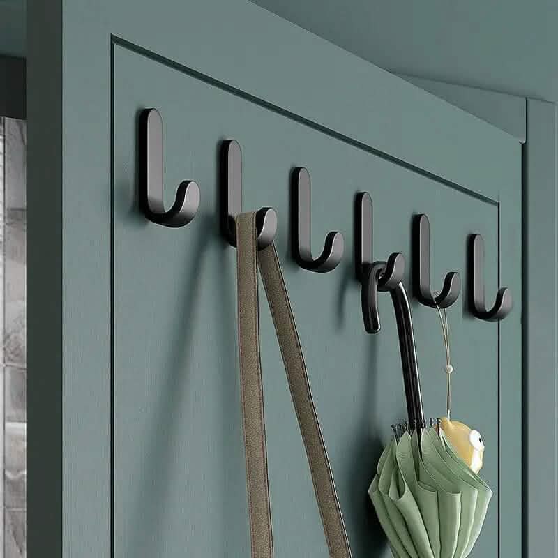 6-Pieces: Easy Install J-Shaped Hooks Closet & Storage - DailySale