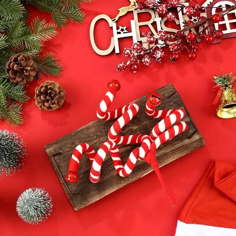 6-Pieces: Red White Candy Christmas Tree Decorations Holiday Decor & Apparel - DailySale