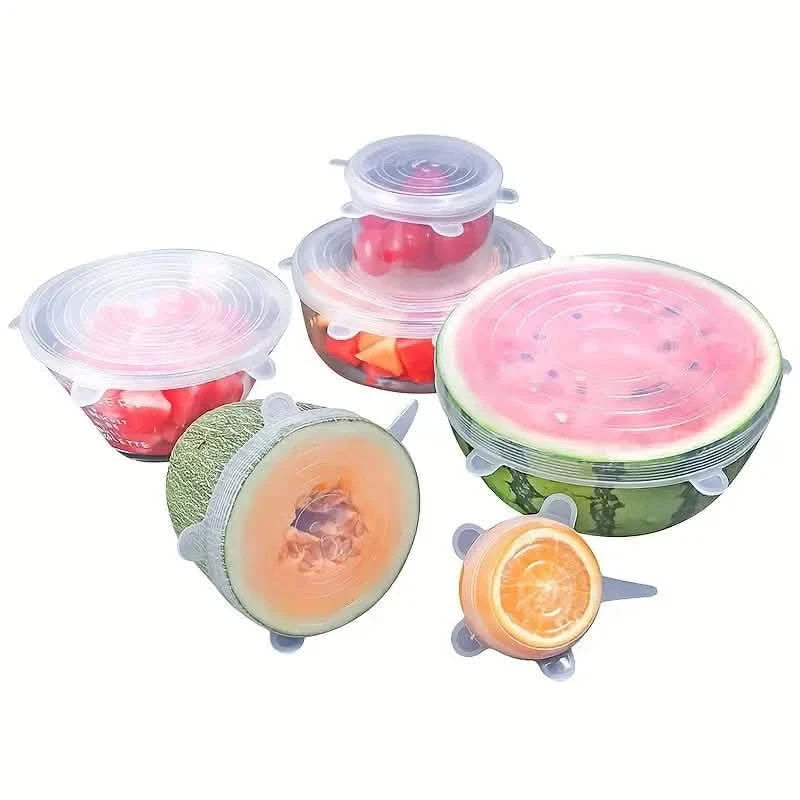 6-Pieces: Reusable Durable Food Storage Bowl Lids Kitchen Tools & Gadgets - DailySale