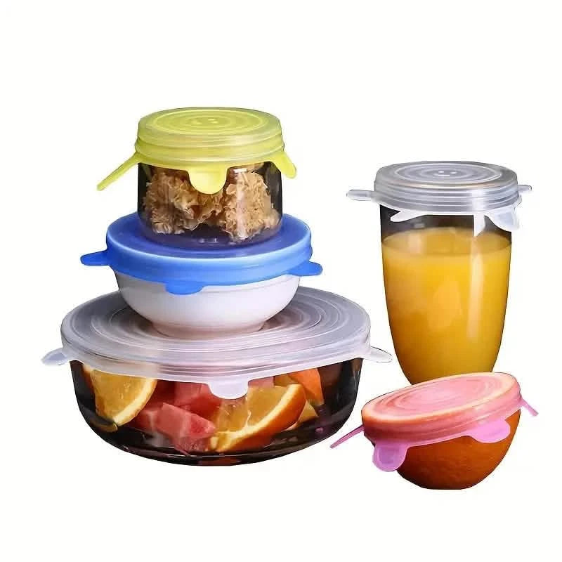 6-Pieces: Reusable Durable Food Storage Bowl Lids Kitchen Tools & Gadgets - DailySale