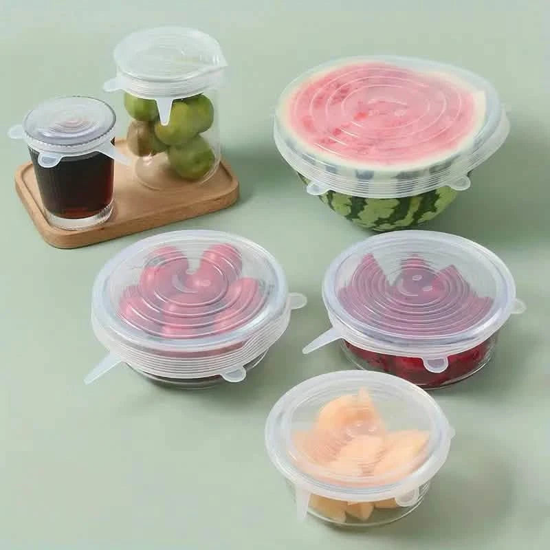 6-Pieces: Reusable Durable Food Storage Bowl Lids Kitchen Tools & Gadgets - DailySale