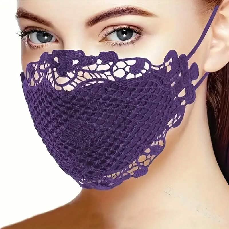 6-Pieces: Women's Printed Multicolor Lace Mask Face Masks & PPE - DailySale
