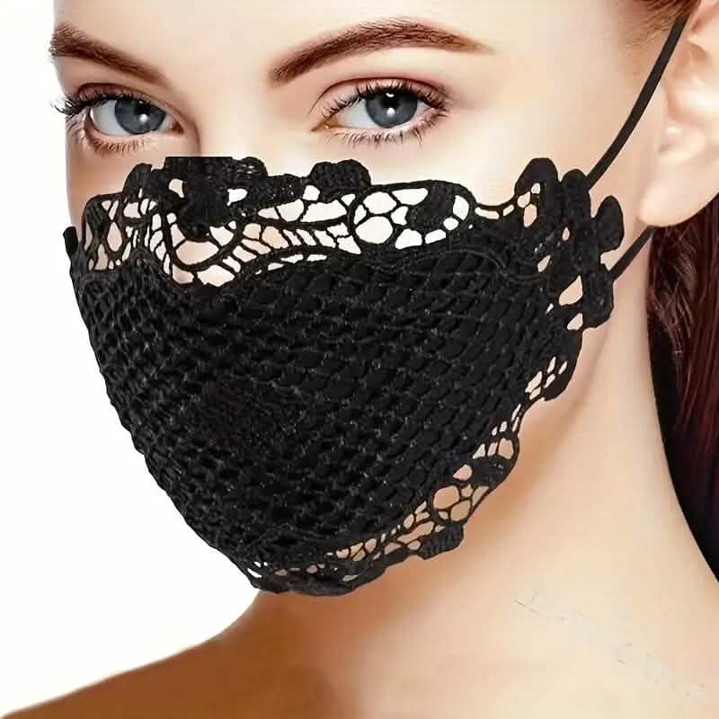 6-Pieces: Women's Printed Multicolor Lace Mask Face Masks & PPE - DailySale