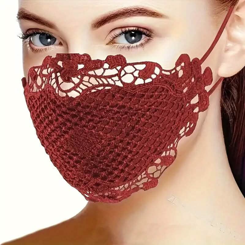 6-Pieces: Women's Printed Multicolor Lace Mask Face Masks & PPE - DailySale