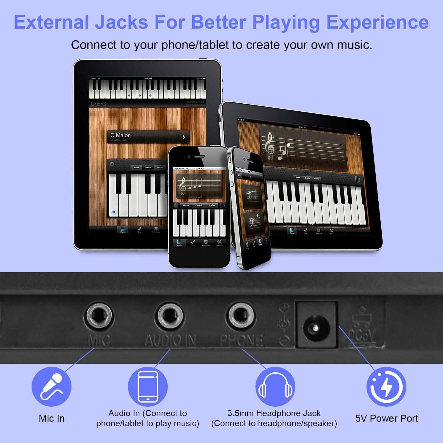 61 Keys Digital Music Keyboard Electronic Piano Toys & Games - DailySale