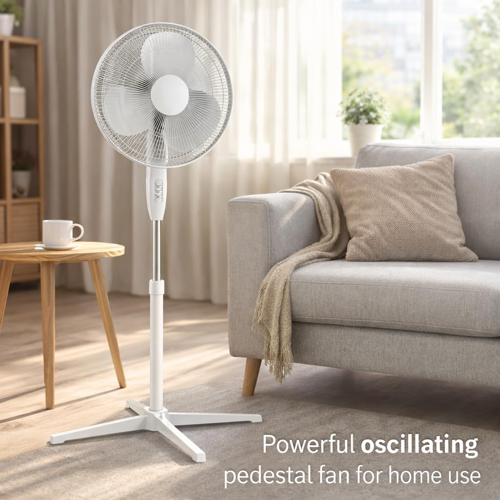 16 Inch Pedestal Oscillating Fan with Remote