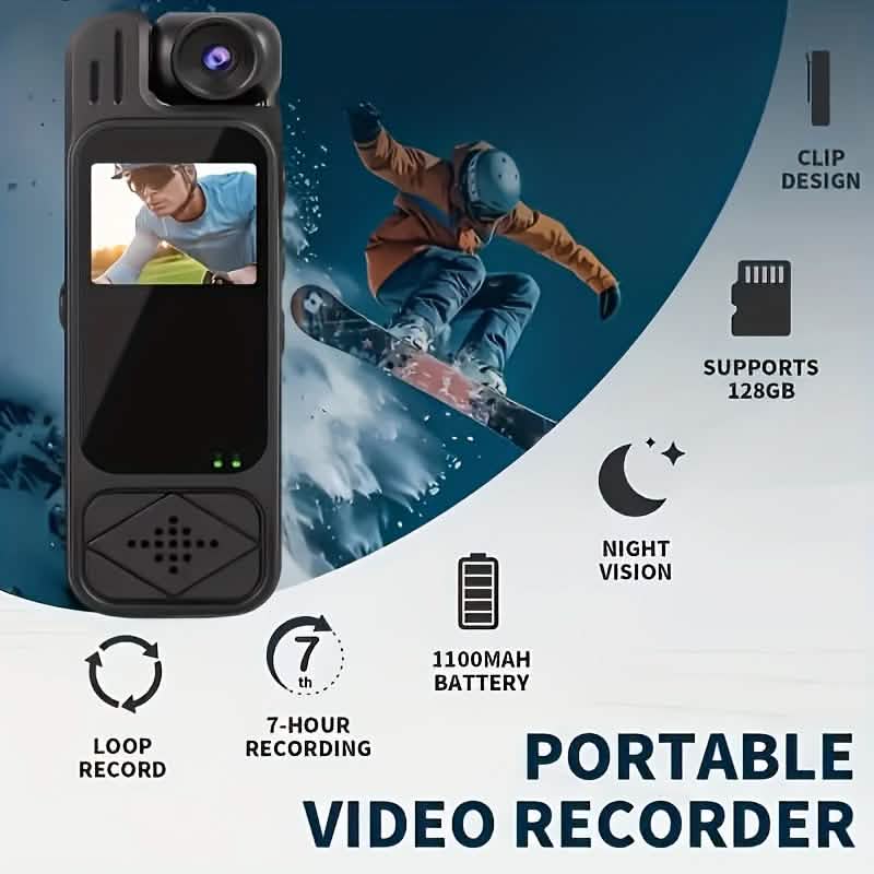 Premium Portable Body Camera – HD, SD Card Compatible