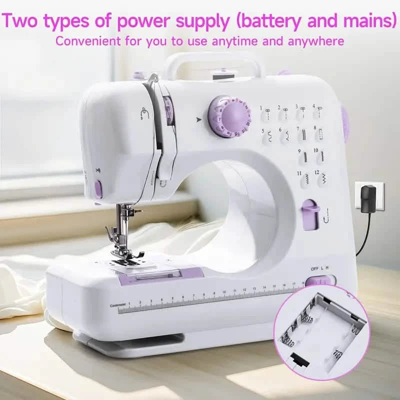 Pro Portable Electric Sewing Machine – 12 Stitches, Adjustable Speed, Multifunctional