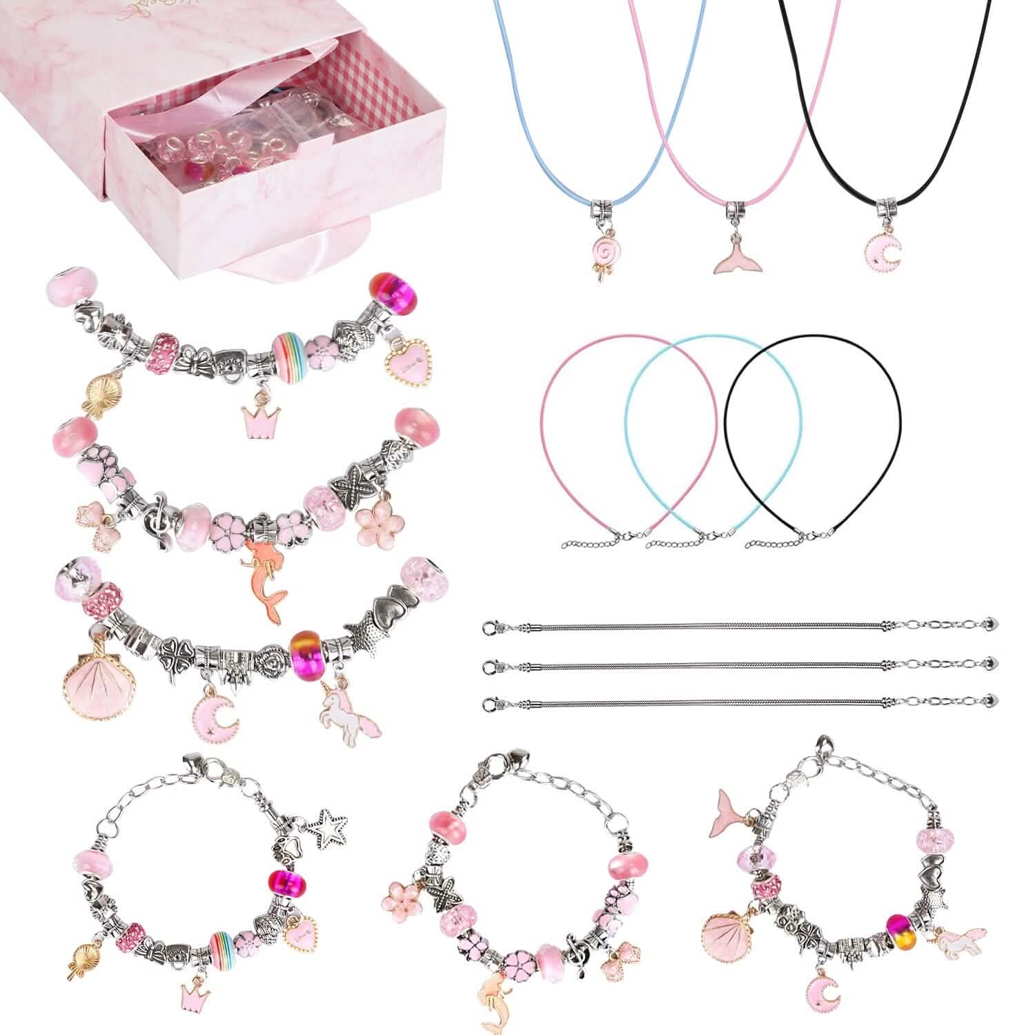 66-Pieces: Charm Bracelet Making Kit Women's Shoes & Accessories - DailySale
