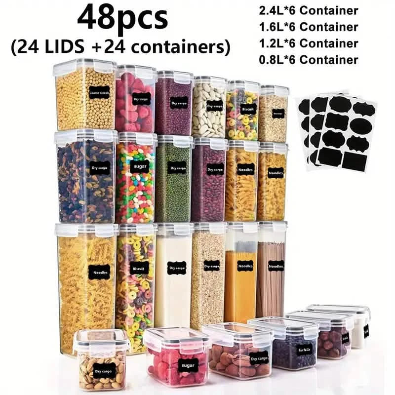 48pcs Food Storage Container Set