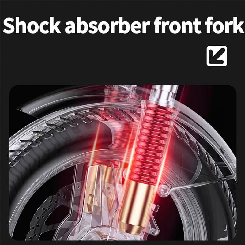 14" Folding Electric Bike 48V Lightweight E-Bike 330LB Load 19MPH 28-Mile Range