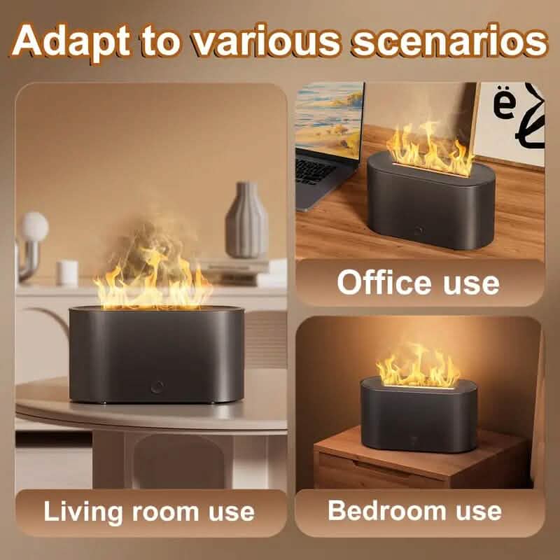 7-Color Simulated Flame Humidifier Aromatherapy Machine Wellness - DailySale