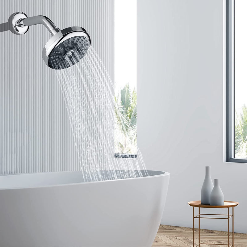 3 Spray Fixed Rainfall Shower Head with Adjustable Metal Swivel Ball Joint