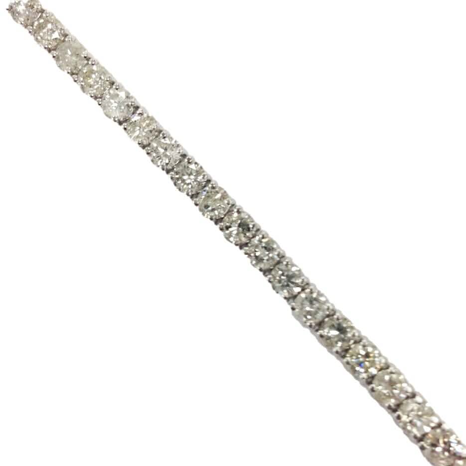 7.10 Ct Round HUGE Natural Diamond Tennis Bracelet 14K White Gold Bracelets - DailySale