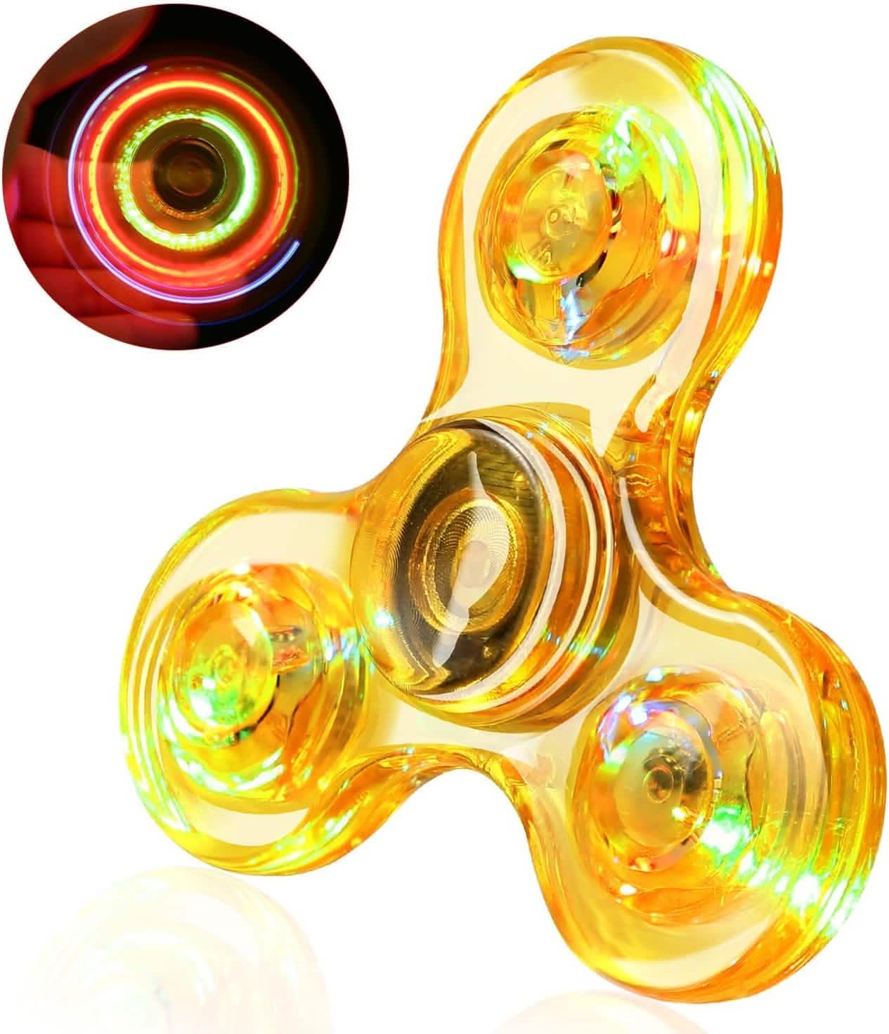 3-Pack: LED Fidget Spinner – Light Up Spin and Glow in the Dark Sensory Toy