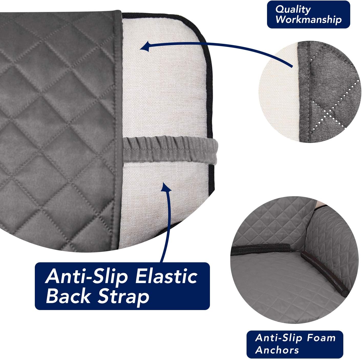 Water Resistant Reversible Couch Cover - Comes in 3 Sizes & 4 Colors!