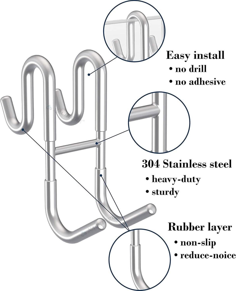 Rust-Resistant Door Mount Shower Hook – Strong Multifunctional Hanging Hook