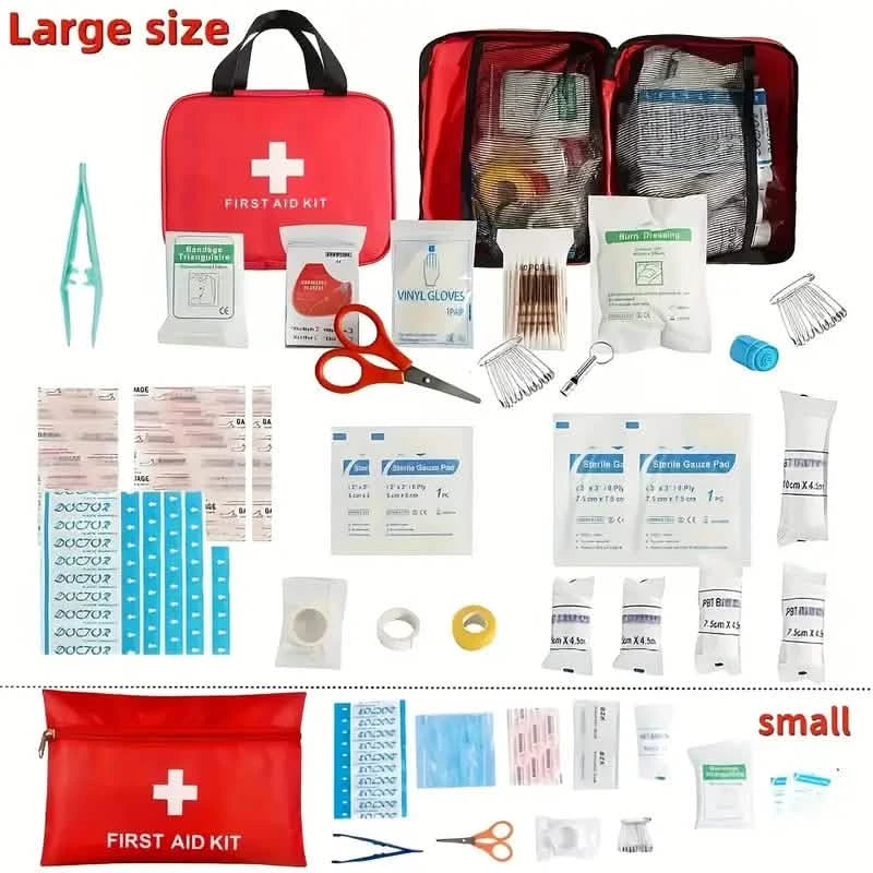Portable First Aid Kit for Camping, Hiking & Outdoor Activities