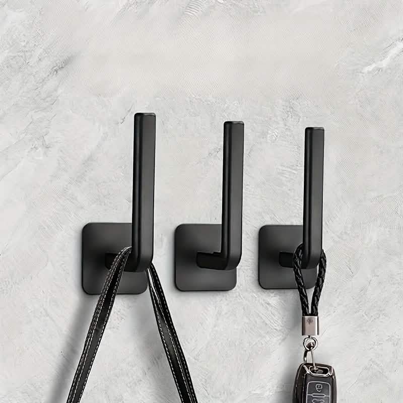 4-Pack: Adhesive Toilet Paper Holder, Wall Mount, White & Black