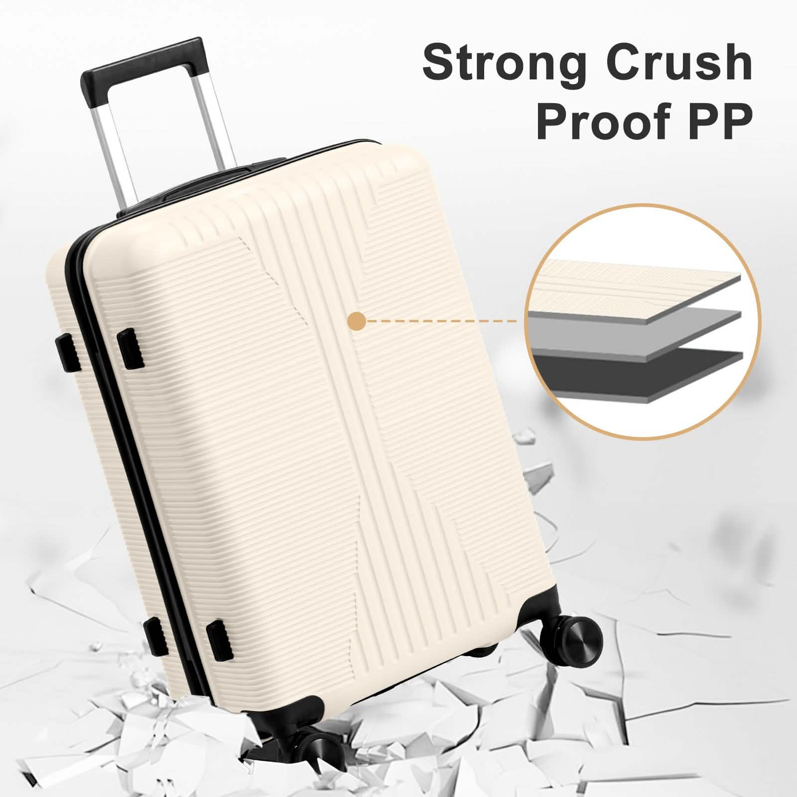 5-Piece Lightweight Luggage Set with Lock – 12/16/20/24/28 Inch