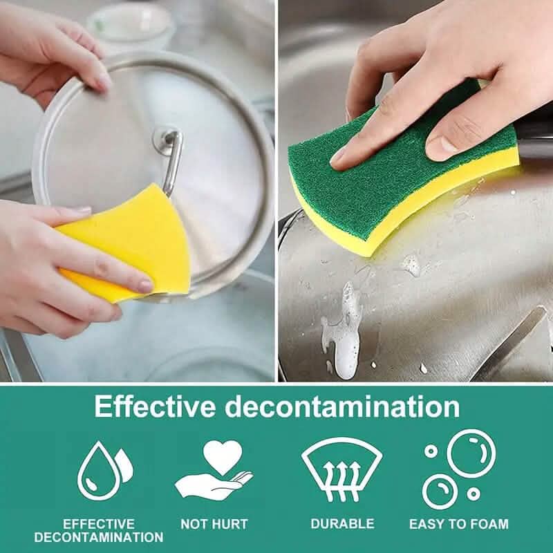 8-Pack: Double-Sided Multifunctional Cleaning Sponge Kitchen Tools & Gadgets - DailySale
