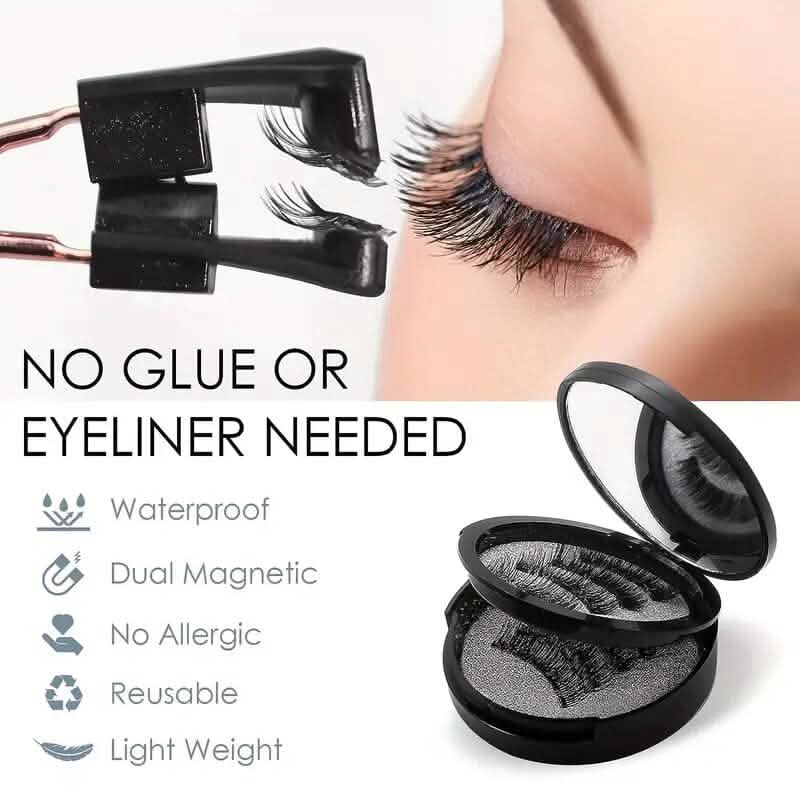 8-Pairs: Reusable Magnetic Dual 3D False Eyelashes Kit Beauty & Personal Care - DailySale