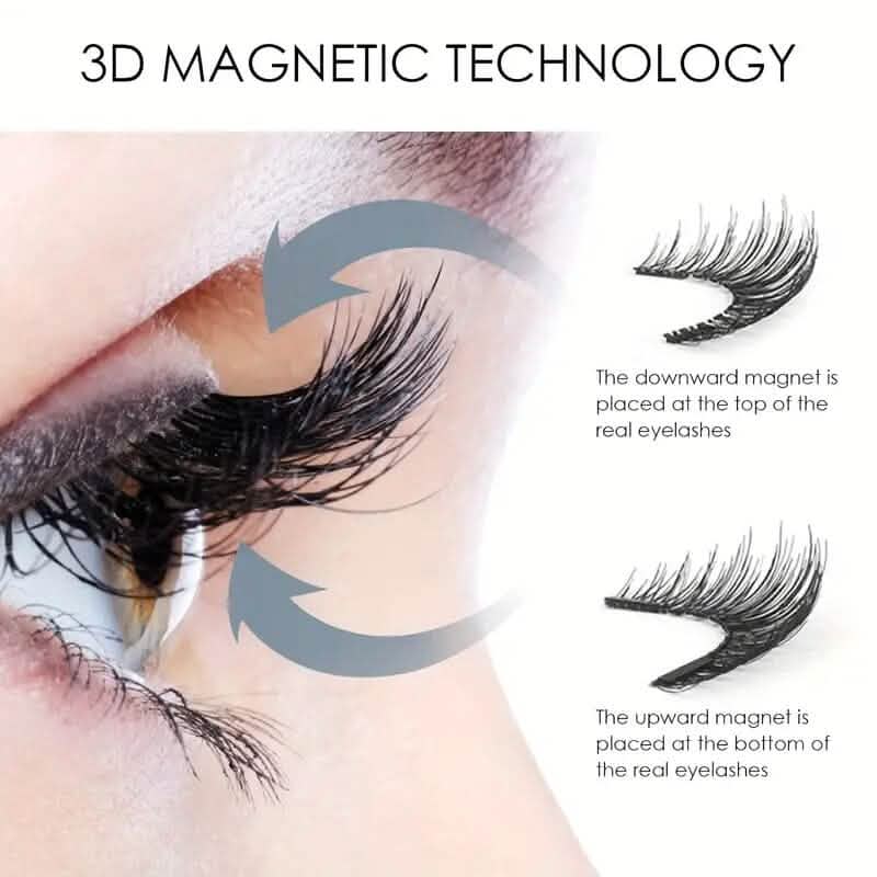8-Pairs: Reusable Magnetic Dual 3D False Eyelashes Kit Beauty & Personal Care - DailySale
