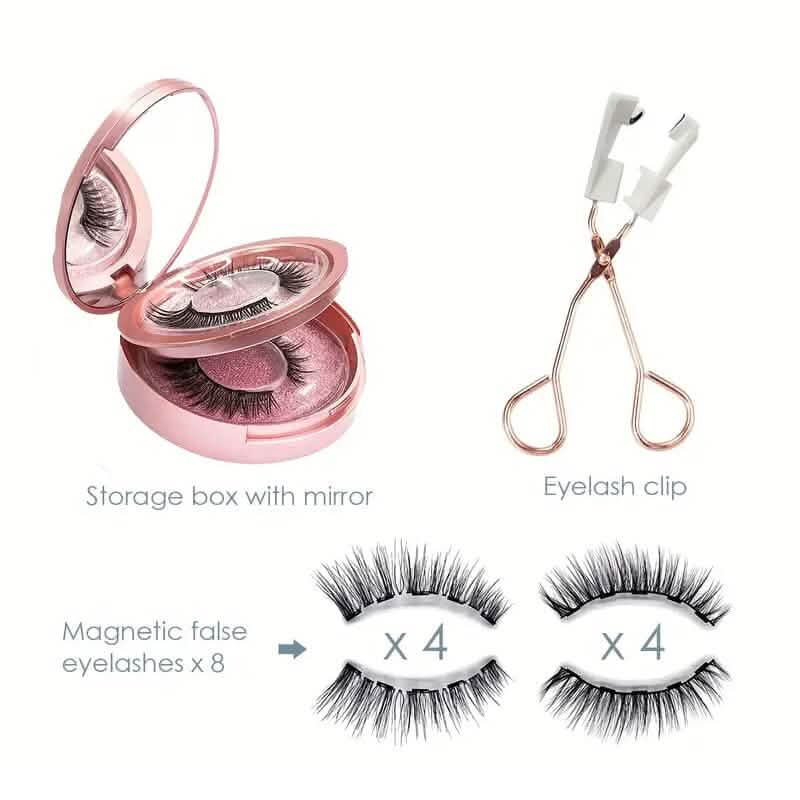 8-Pairs: Reusable Magnetic Dual 3D False Eyelashes Kit Beauty & Personal Care - DailySale
