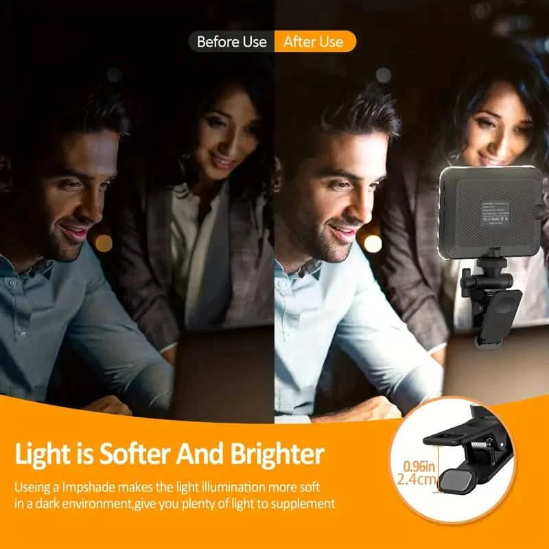 80 LED Clip-On Rechargeable Selfie Ring Light Indoor Lighting - DailySale