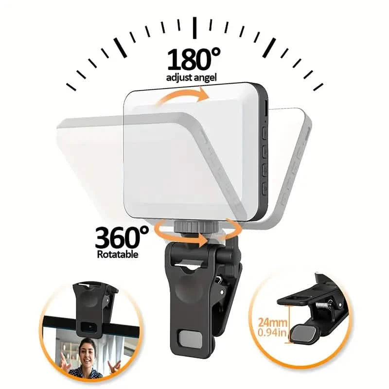 80 LED Clip-On Rechargeable Selfie Ring Light Indoor Lighting - DailySale