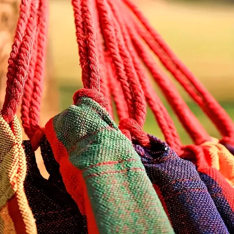 Hammock Chair Canvas – Portable Colorful Stripe Indoor Swing