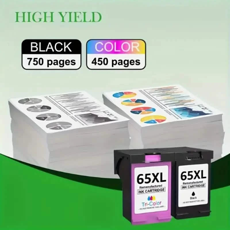 HP 65 / 65XL Black and Color Ink Cartridges