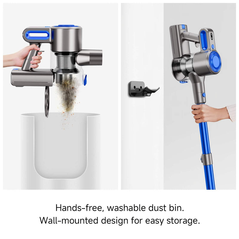 Cordless Vacuum Cleaner with LED Light & Removable Battery