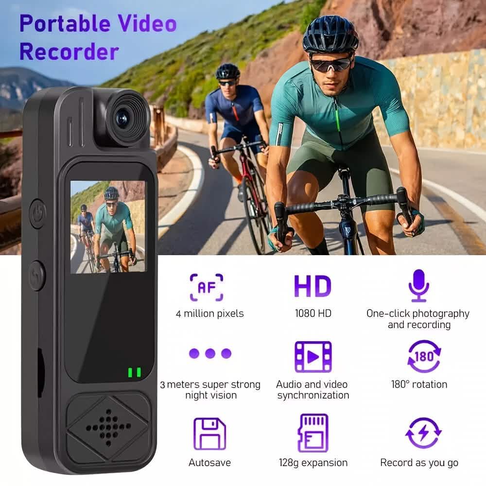 Premium Portable Body Camera – HD, SD Card Compatible