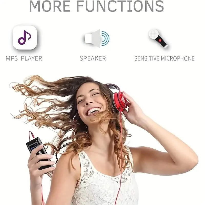 8GB Digital Voice Recorder & MP3 Player – Portable Audio for Meetings & Lectures