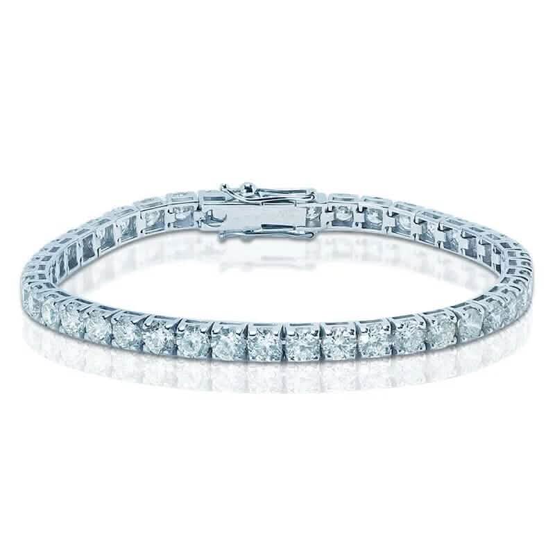 9 Ct Genuine Round-Cut Real Diamond Tennis Bracelet 7" 14K White Gold Bracelets - DailySale
