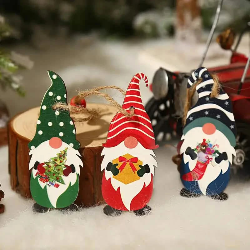 9-Pieces: Festive Christmas Wooden Hanging Box Holiday Decor & Apparel - DailySale