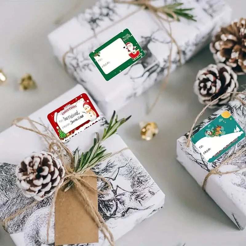 90-Pieces: Christmas Sticker Tags - Self-Adhesive with Christmas Name Tag Holiday Decor & Apparel - DailySale