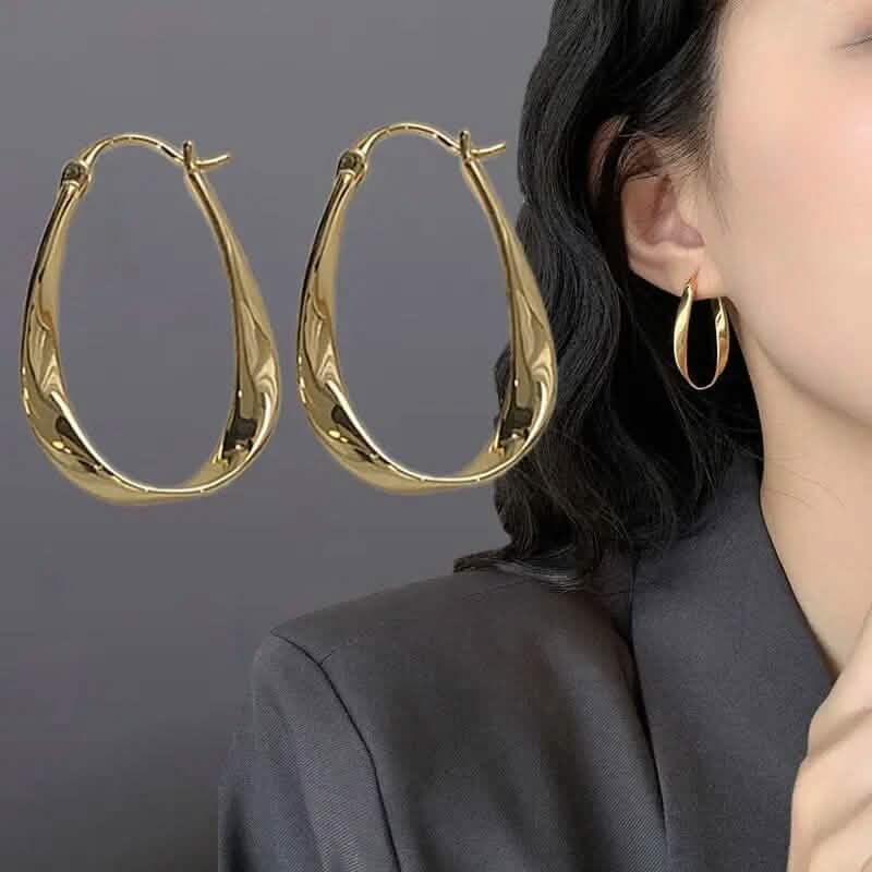 925 Silver Hypoallergenic Elegant Retro Style Earrings Earrings Gold - DailySale