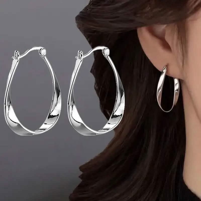 925 Silver Hypoallergenic Elegant Retro Style Earrings Earrings Silver - DailySale