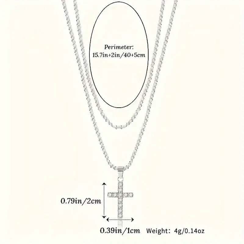 925 Sterling Silver Chain Cross Pendant Necklaces - DailySale