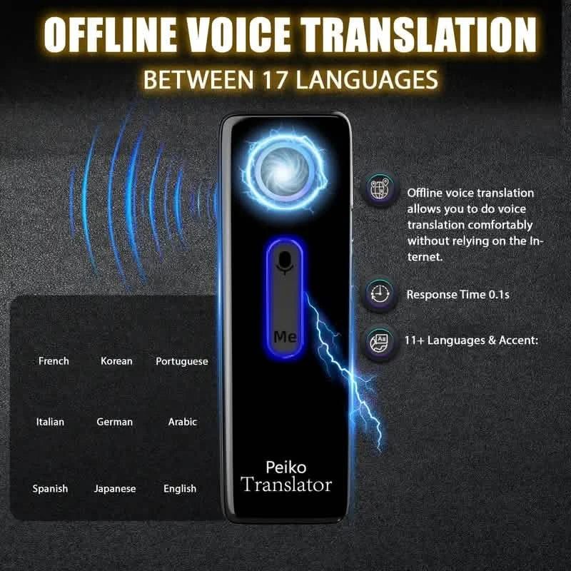 Compact Language Translator – 136 Languages, Two-Way Voice, Portable