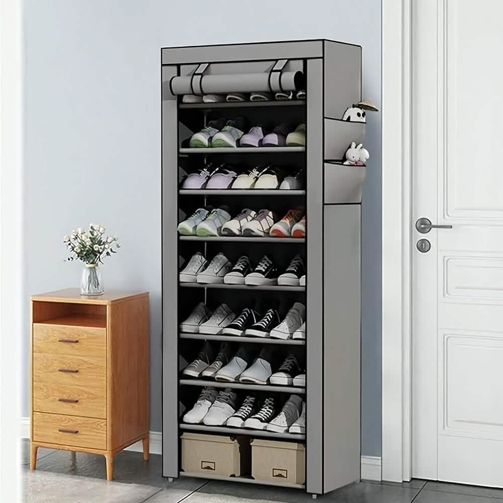 10-Layer 9 Grid Shoe Rack Shelf Storage Closet Organizer