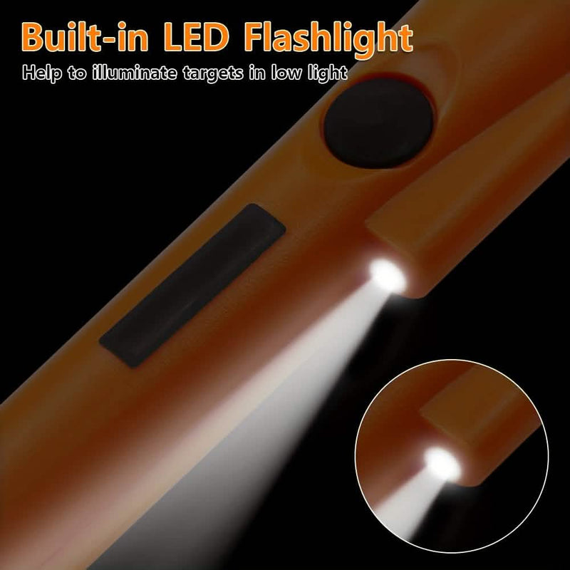 360° Pinpointer Metal Detector with LED, Vibration & Holster (Orange)
