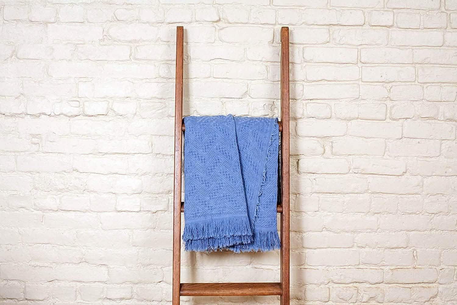 Kasentex 100% Cotton Soft Knitted Throw Blanket, Room Decor, Graduation Gifts, Fathers Day Gift, Mom Gift