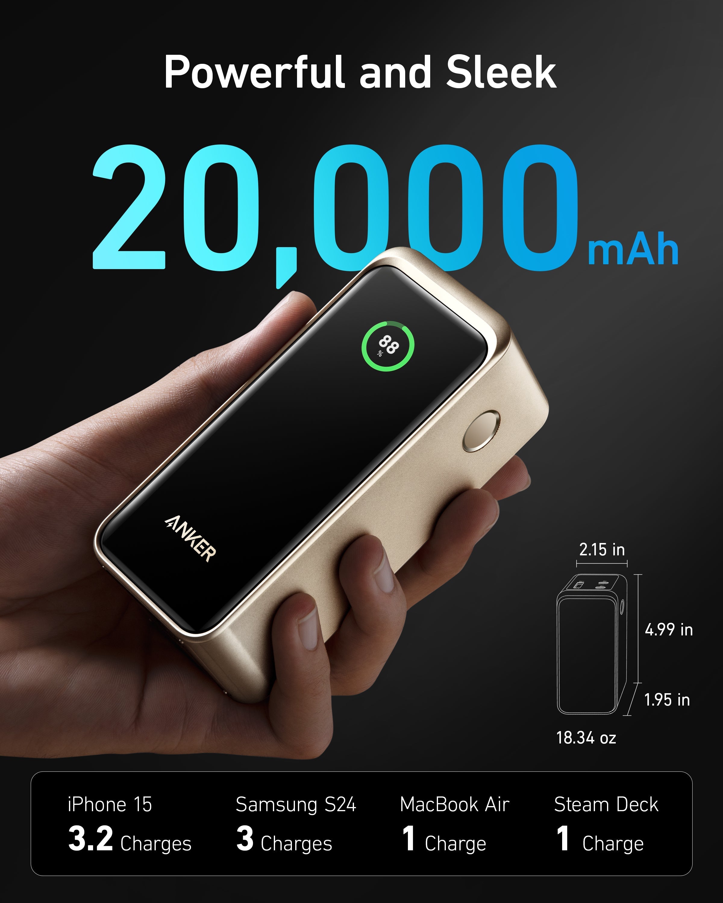 Anker Prime Power Bank (20K, 200W)
