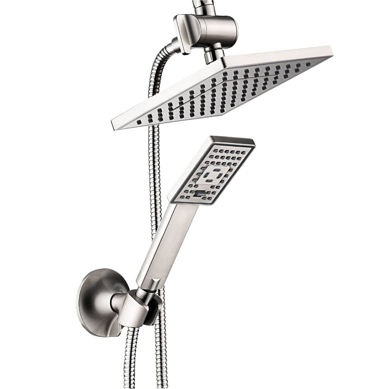 Dual Shower Head-Rain Shower Head with Handheld Shower Set, Diverter