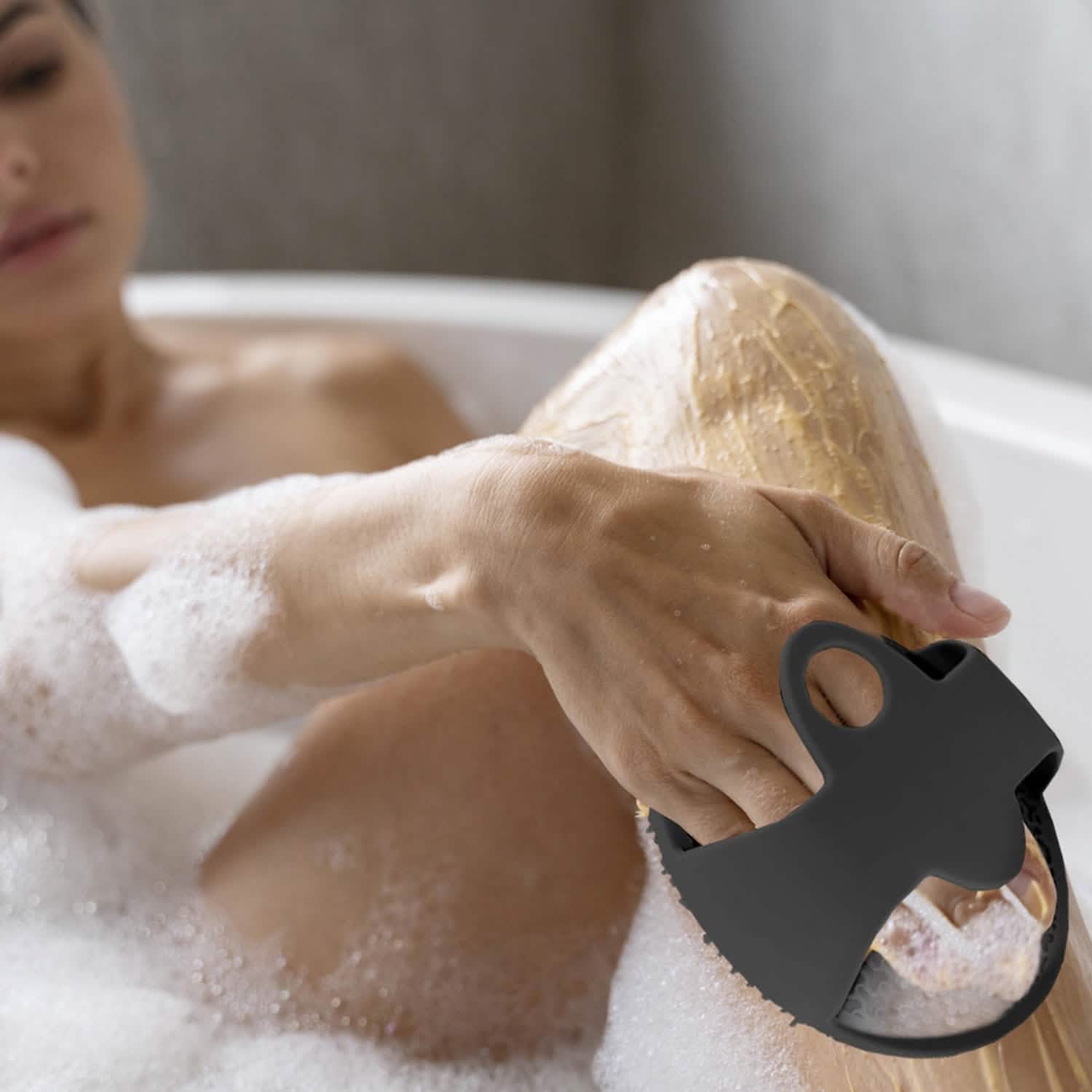 Antimicrobial Silicone Non Slip Exfoliating Body Scrubber